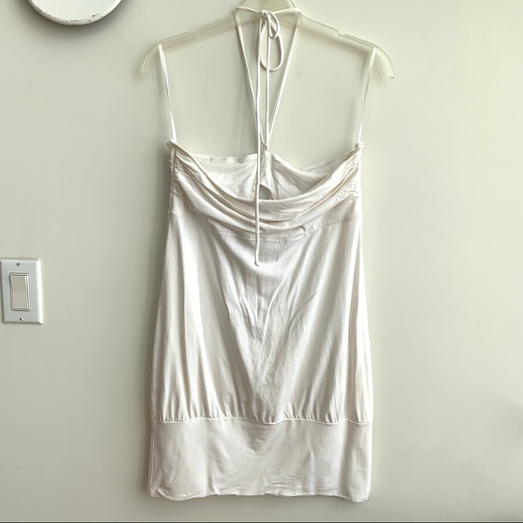 ❌ SOLD ❌ H&M Y2K white jersey halter top- Sz M - Picture 6 of 10